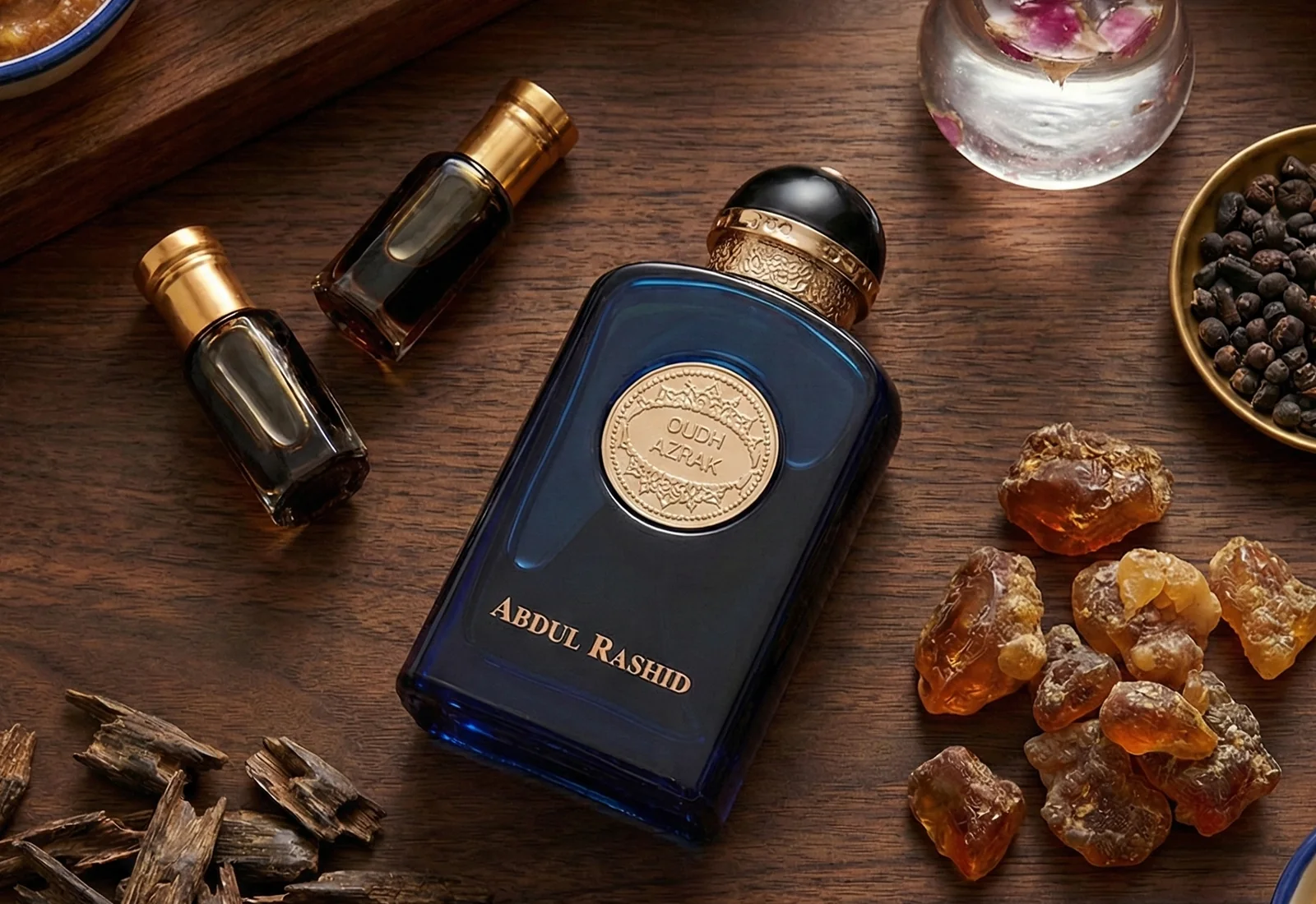 Abdul Rashid Oudh Azrak with oud wood and amber