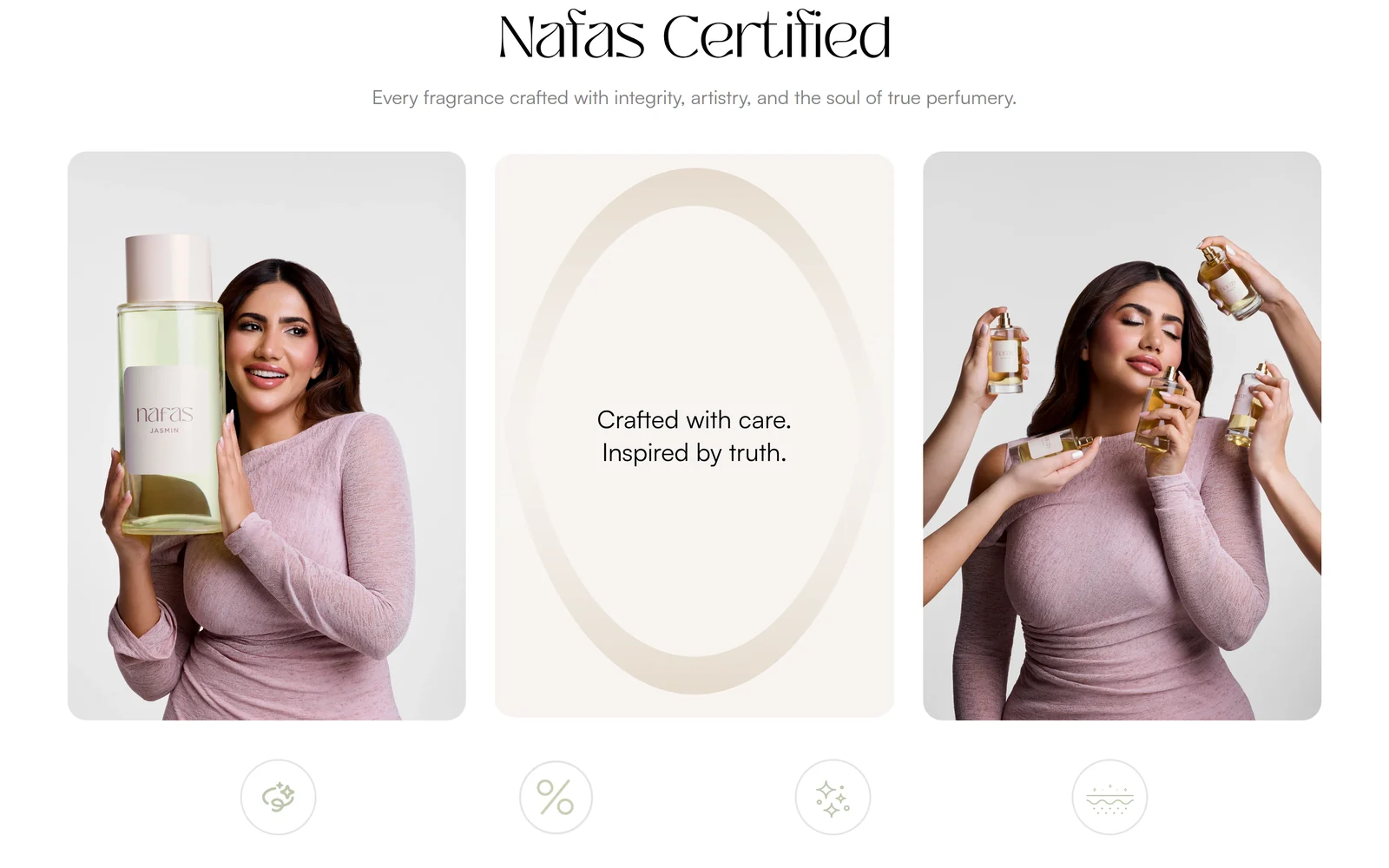 Nafas campaign imagery on the homepage