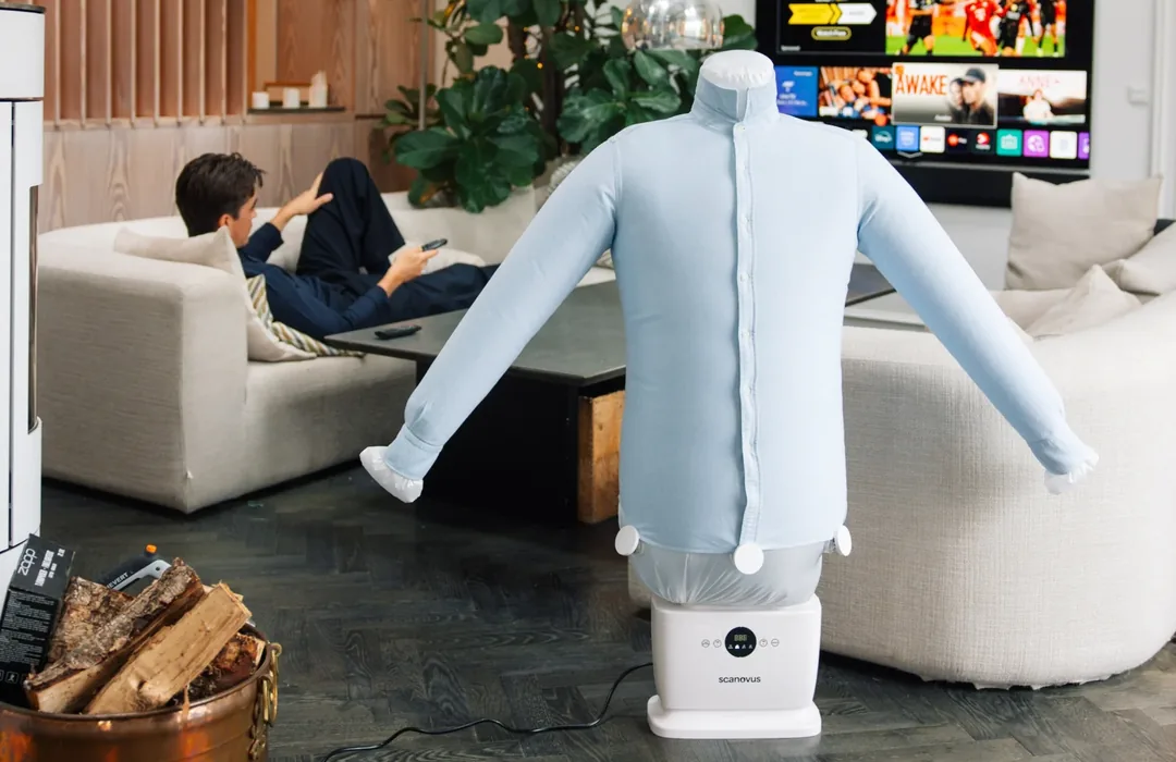 Scanovus automatic ironing machine in a living room