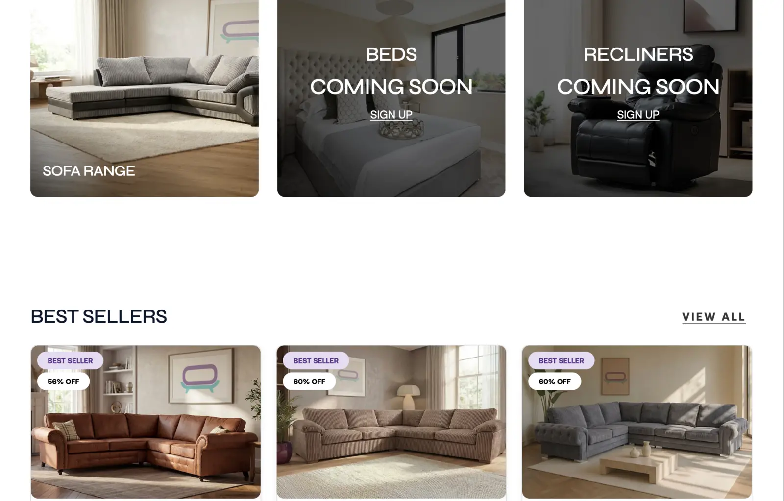 Sofa Bay categories and best sellers